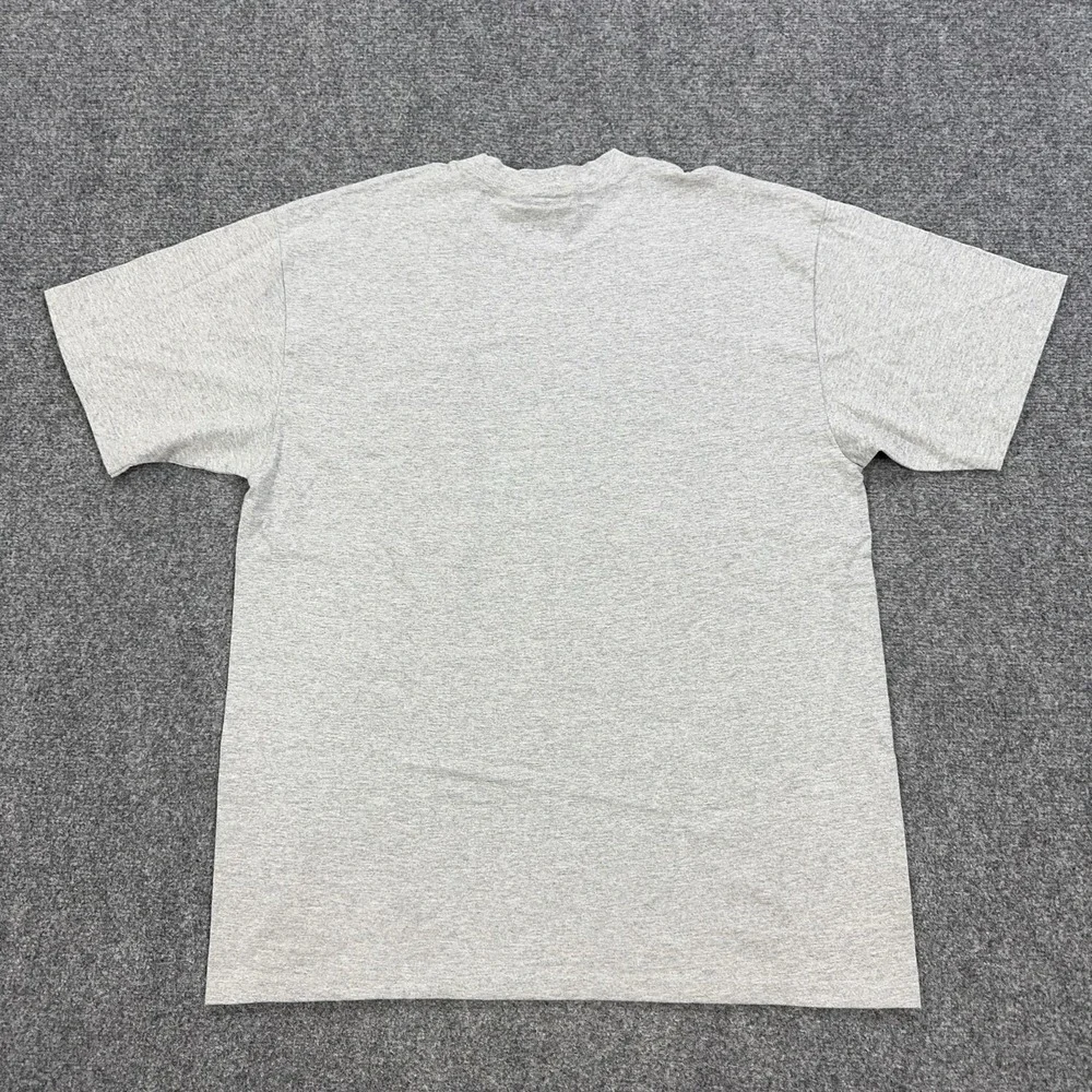 Vintage Nike Shirt Mens Large Gray Small Swoosh Logo Cotton Blend Crewneck Tee